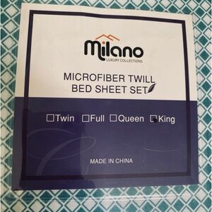 Milano LUXURY COLLECTIONS SET INCLUDES: kING SHEET SET